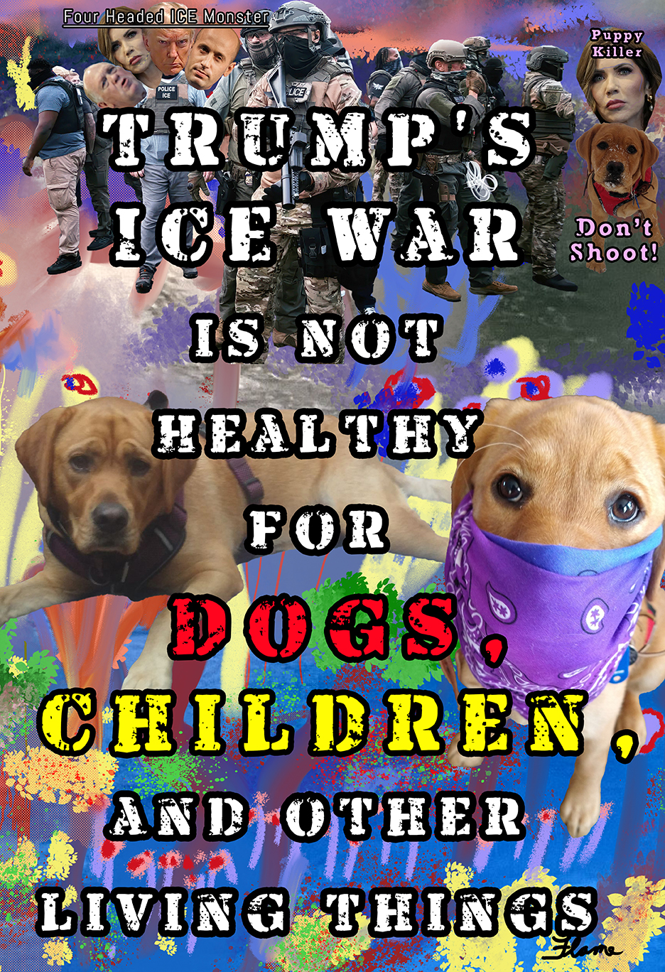 Poster Trump is Not Healthy for Children and Other Living Things